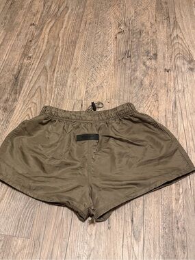Essentials Olive Utility Athletic Shorts
